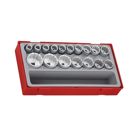 Teng Tools TT1217 - 17 Piece 1/2" Drive 12 Point Socket Set 10 to TT1217